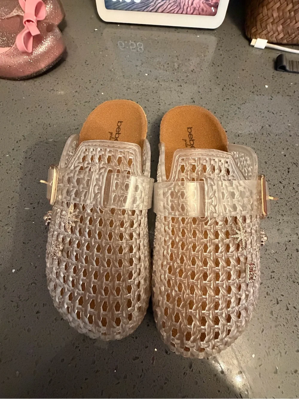 bebe clear woven